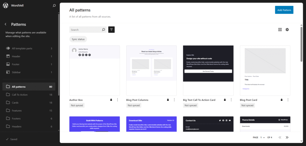 Ollie WP Patterns