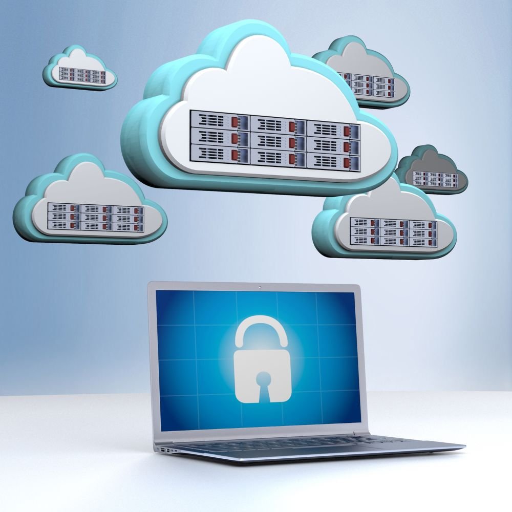 Secure Cloud Hosting Depiction