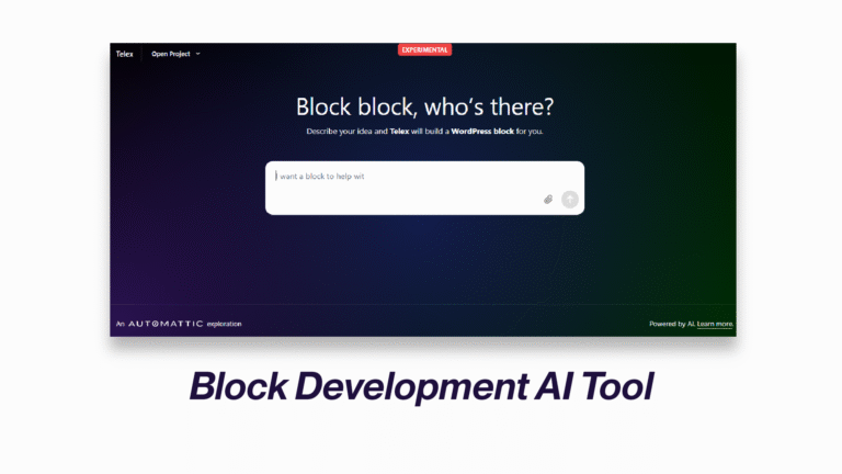 Automattic Releases Telex AI for Block Development