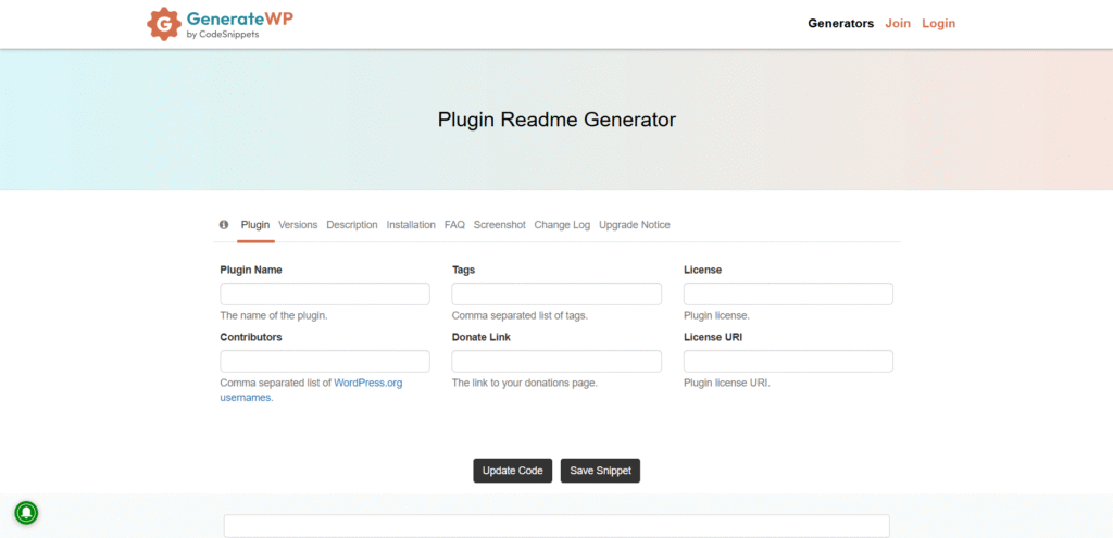 Readme Generator for WordPress Plugins