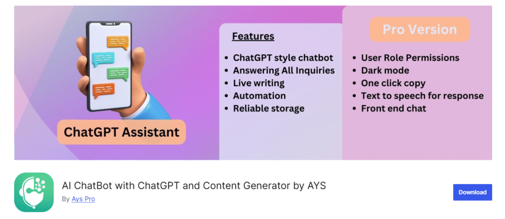 AI Chatbot with ChatGPT by AYS Pro