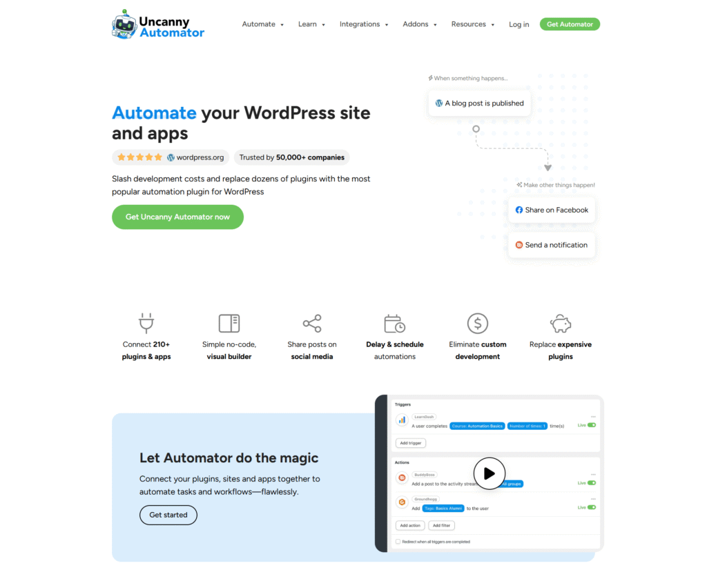 Uncanny Automator WordPress Plugin