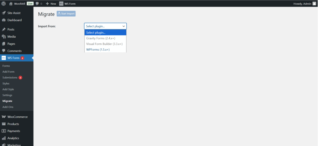 WS Form Migration from Other Plugins