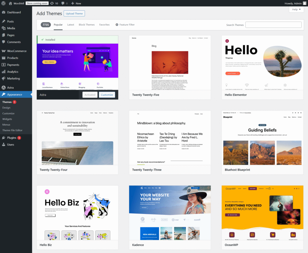 WordPress Themes Library