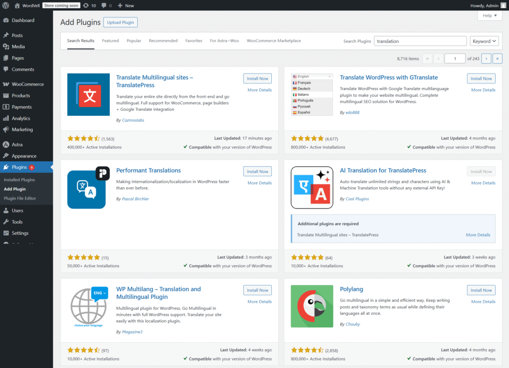 WordPress Translation Plugins