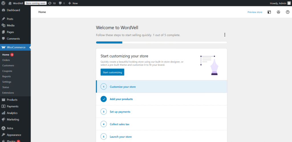 WordPress with WooCommerce