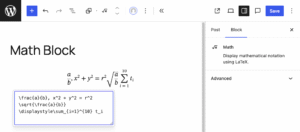 New Math Block in December 2 2025 Update